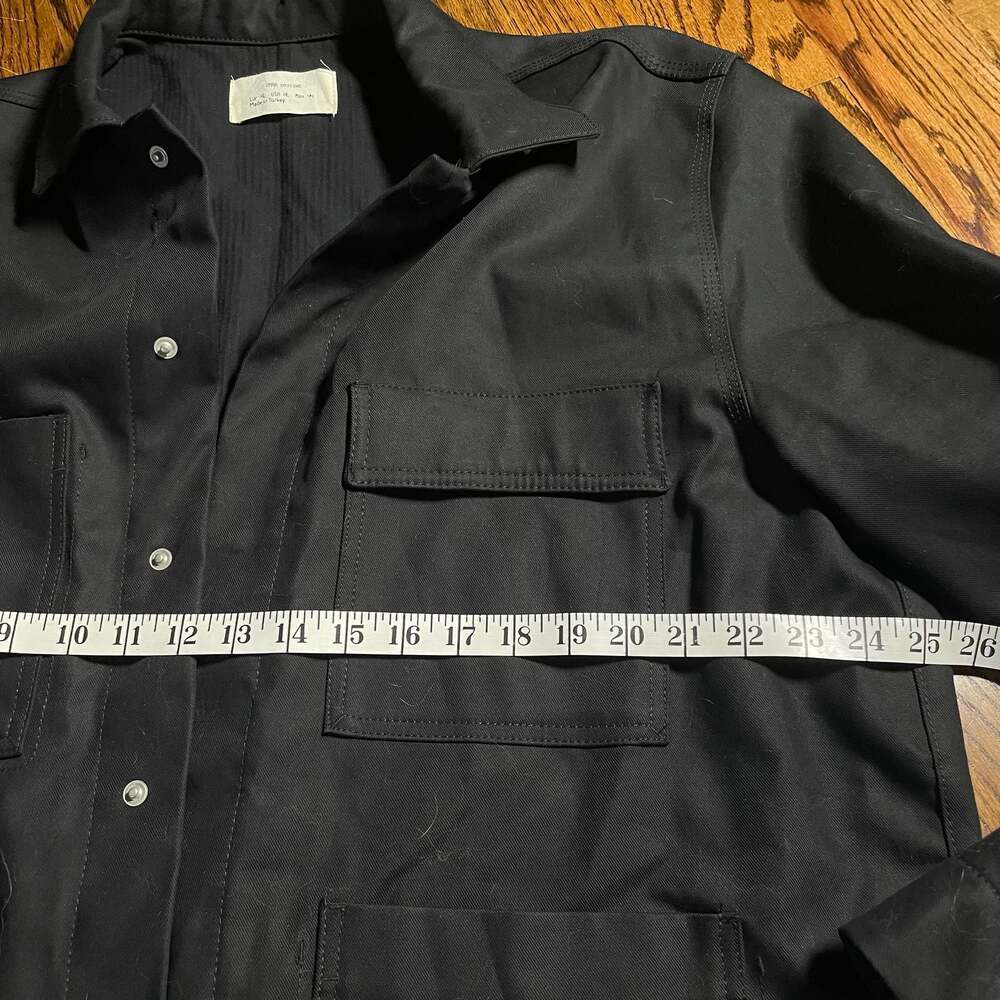 Zara Origins Black Cotton Overshirt Jacket XL - Picture 2 of 6